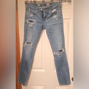 AG The Stilt Distressed Denim Jeans - Size 26